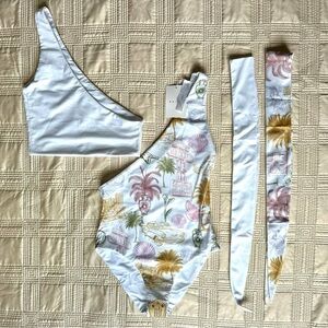 Baiia wrap suit in Havana print